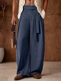 AIDASE  -  Men's Loose Fit Wide Leg Pants High Waist Pleated Casual Trousers with Belt for Streetwear Daily Outfits aidase-shop