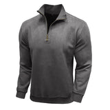 AIDASE  -  Autumn Winter Men Stand Collar Sweatshirt Casual Pullover Tops Fashion Half Zipper Long Sleeve Hoodie Pullover Sweatshirts Man aidase-shop