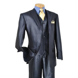 Aidase Fashion Shiny Satin Men Suits 3 Piece Chic Notch Lapel Single Breasted Clothing Formal Office Smart Casual Wedding Tuxedo Slim