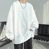 Hoodies Jacquard Sweatshirt Mens White Pullover Streetwear Casual Fashion Clothes Mens Oversized Korean Harajuku T Shirt aidase-shop