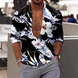 AIDASE  -  Fashion Classic Fit Business Casual Shirt Men Long Sleeve Winter Casual Printed Shirts Fashion Top Blouse Man Clothing Camisas aidase-shop