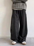 AIDASE  -  Retro Dstring Casual Pants Loose Fit Versatile Lazy Sle Long Trousers for Men And Women Basic Autumn Winter New Arrival aidase-shop