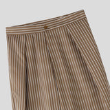 AIDASE  -  Men Striped Pants Button Joggers Loose Casual Wide Leg Trousers Men Streetwear Fashion Leisure Long Pants S-5XL aidase-shop