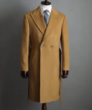 Aidase Men Overcoat Light Tan Men Suit Coat Winter Blend Double Breasted One Button Woolen Blend Wedding Business Daily Tailored aidase-shop