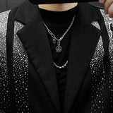 Aidase High Quality Blazer Luxury Diamond Mens Fashion Heavy Industry Hot Diamond Punk Slim Suit Jacket Men Chaquetas Hombre De Vestir aidase-shop