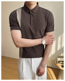 AIDASE  -  New Men's Stretchable Business Casual Polo Shirt, Fashion Slim Fit Short Sleeve T-Shirt, Available in Plus Sizes M-5XL. aidase-shop