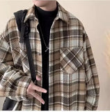 AIDASE  -  Casual sports fashion spring and autumn Japanese and Korean lapel jacket autumn boys woolen internet celebrity couple jacket aidase-shop