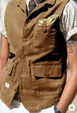 Aidase Men's Corduroy Single Breasted Suit Vest Retro Dress Vests Man Steampunk Elegant Man Coat Suits Modern Men Vests Male Working aidase-shop