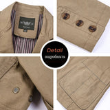 Aidase Spring and Autumn New Men Retro Solid Color Suit Business Wide Loose Three-breasted Suit Multi-pocket Casual Regular Jacket Coat aidase-shop