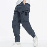 AIDASE  -  Autumn Multiple Pockets Men's Cargo Pants Slim Casual Trousers Streetwear Men Jogging Solid Elastic Waist Cotton Work Pants Man aidase-shop