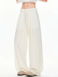 AIDASE  -  Unisex Drawstring Ice Silk Casual Baggy Pants Mens Women Fashion Summer Lightweight Quick Dry Cool Touch Wide Leg Trousers aidase-shop