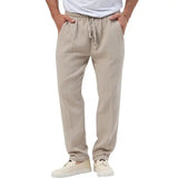 AIDASE  -  Summer Men's Breathable Solid Color Bubble Loose Men's Casual Trousers aidase-shop