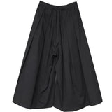 Aidase Trendy Gothic Dark Style Loose Cropped Hakama Pants Wide Leg Pants New Large Size Design Sense Samurai Pants Men's Clothing