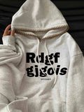 AIDASE  -  Letter Design Hooded Women Sweatshirt New Long Sleeve Loose Pullover Korean Simple Lady Sport Hoodies aidase-shop