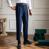 Aidase British Men Summer Paris Waist Straight Pants Italian High Waist Slim Solid Suit Shorts Man Business aidase-shop