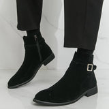 AIDASE  -  Brand Lightweight High Top Soft Comfortable Men's Boots Fashion Cow Suede Chelsea Boots Quality Versatile Business Leather Boots aidase-shop