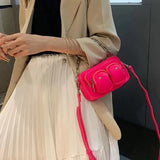 AIDASE  -  Fashion Stylish Black Crossbody PU Leather Purse Mini Luxury Bags Designer Clutches for Women  Vintage Chain Pockets Purse aidase-shop
