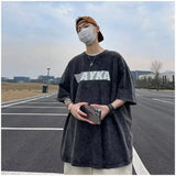 AIDASE  -  Vintage Graphic T Shirts for Man Loose Casual Chic Mens Oversized T Shirt Harajuku Style O-neck Print Men Clothing Tees aidase-shop