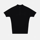 AIDASE  -  Summer New Men's Sportswear Casual Running And Fitness Stretch Solid Color Zipper Simple Striped Thick Short-sleeved T-shirt aidase-shop