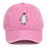 AIDASE  -  New Penguin Embroidered Baseball Hat Pure Cotton Washed Baseball Hat Outdoor Leisure Covering Baseball Hat for Women aidase-shop