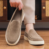 AIDASE  -  Fashion Men's Casual Shoes Suede Leather Men Classic British Style Tassels Loafers Moccasins Mens Outdoor Driving Flats aidase-shop