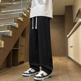 AIDASE  -  Casual Trousers for Men's Summer New Ice Silk Trendy Sports Loose Straight Tube for Men aidase-shop