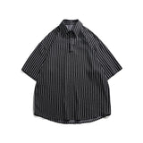 Aidase Told Tale Male Simple Stripe Polo Shirt Men Clothing Loose Casual Men's Shirts Summer Male Short Sleeve Shirts Pullover