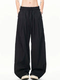 AIDASE  -  Unisex Drawstring Ice Silk Casual Baggy Pants Mens Women Fashion Summer Lightweight Quick Dry Cool Touch Wide Leg Trousers aidase-shop