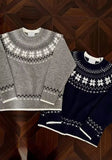 AIDASE  -  American Retro Cleanfit Light Knitted Fair Isle Sweater Men Women Autumn Winter Nordic Lazy Sle Knitwear Coat Casual Ciwalk aidase-shop