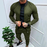 AIDASE  -  Autumn New Contrasting Jacket Men's Spring and Autumn Reversible Standing Collar Handsome Oversized Men's Set aidase-shop