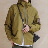 AIDASE  -  Windbreaker Men's Spring Autumn Waterproof Hooded Coats Mountain Outdoor Camping Workwear Jackets Windproof Loose Zipper Outwear aidase-shop