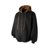 Aidase Plaid Splicing Hooded Cardigan Jacket Men 2025 New Japanese Streetwear Loose Casual Jacket Couple Hoodie Male Outerwear