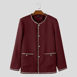 AIDASE  -  Men Jackets Patchwork O-neck Long Sleeve Streetwear Casual Male Cardigan Coats Streetwear Autumn Fashion Jackets S-5XL aidase-shop