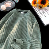 AIDASE  -  American Casual Hairy Sweatshirt Men's Autumn Winter Hip Hop Preppy Loose Lazy Long-sleeved T-shirt High-end Casual Inner Wear aidase-shop