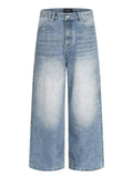 AIDASE  -  Retro American Waed Blue Straight Leg Jeans Men Women Casual Loose Wide Leg Long Pants Vintage Denim Trousers for All aidase-shop