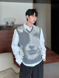 Aidase Autumnr and Winter Sleeveless Waistcoat High Quality Sweaters Male Korean Fashion Harajuku Top Streetwear Y2k Men's Knitted Vest