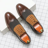 AIDASE  -  Retro Men's Dress Shoes Trend Casual Business Social Leather Shoes For Men Wedding Oxfords Shoes Men Classic Party Brogues Male aidase-shop