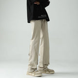 Aidase Autumn New High Street Pants Men Y2k Streetwear Multi-pocket Overalls Harajuku Loose Casual Trousers Straight Mopping Pants