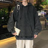 Aidase 2024 Spring Autumn Men Hoodies Fashion Hip Hop Hooded Oversized Sweatshirt Solid Casual Streetwear Loose Hoody Sweatshirts M-5XL aidase-shop