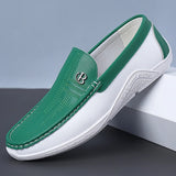 AIDASE  -  Men's Fashionable Comfortable Soft Casual Loafers Slip-On Shoes Trendy Anti-Slip Leather Footwear for Casual Wear-6601 aidase-shop