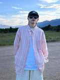 AIDASE  -  Japanese Spring Autumn Button Down Striped Men's Shirts Fashion Casual Couple Shirt Long Sleeved High-Quality Hip-Hop Streetwear aidase-shop