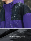 Aidase Spring Autumn Casual Jacket Men/Women Korean Fashion Patchwork Outdoor Unisex Couples Loose Coat Hooded Windbreaker Jackets