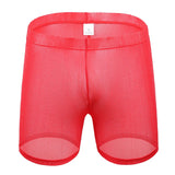 AIDASE  -  Sexy Sleeveless Mesh Transparent T-shirts Mens Lounge Undershirts Tank Tops Sexy Homme Boxer Shorts Gym Homewear Men Clothes Set aidase-shop