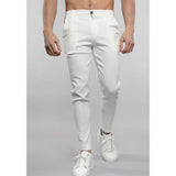 AIDASE  -  Men's Grey Slim Fit Chino Pants Ankle Length Stretch Casual Trousers for Business Daily Wear aidase-shop