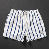 AIDASE  -  Men's Striped Quick-Dry Beach Shorts Summer Casual Drawstring Swim Trunks Breathable Loose Sports Shorts Swimming & Daily Wear aidase-shop