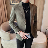 Aidase Men's Spring Quality Business Suit Jackets/Male Slim Fit Fashion Tuxedo/Man Solid Color  Veste Homme Luxe Blazers Coats 3XL aidase-shop