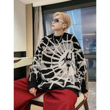 41.59Aidase Autumn and Winter New American High Street Handsome Spider Lazy Style Loose Fitting Men and Women Pullover Knitted Sweater Y2k aidase-shop
