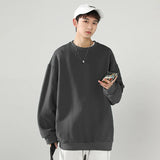 AIDASE  -  Light ey Heavyweight round Ne Hoodie for Men Trendy Brand Cool Base Layer irt Cleanfit Overhead Jaet Autumn Wear aidase-shop