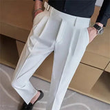 AIDASE  -  Men's Suit Pants, Fashion Slim Dress Trousers ,White Black Blue Green Pantalones Hombre Fall/Winter Male Pant, New aidase-shop