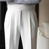 AIDASE  -  Men's Light Luxury Naples Slim-fit Dress Pants Casual British Retro Premium Elegant Popular Leisure Trousers 2025 New Spring